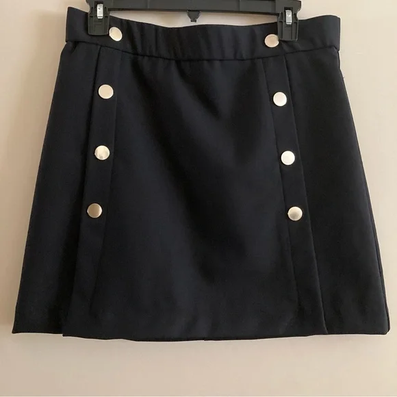 Rachel Zoe Sailor Button Front A Line Skirt |Color Black | Size 8 | New No Tags - Picture 3 of 7